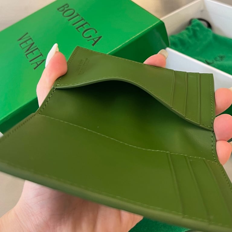 Bottega Veneta 592619 Intrecciato Card Holder Green - 3