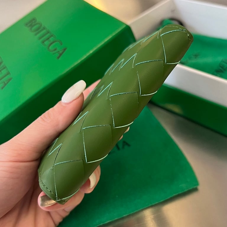 Bottega Veneta 592619 Intrecciato Card Holder Green - 7