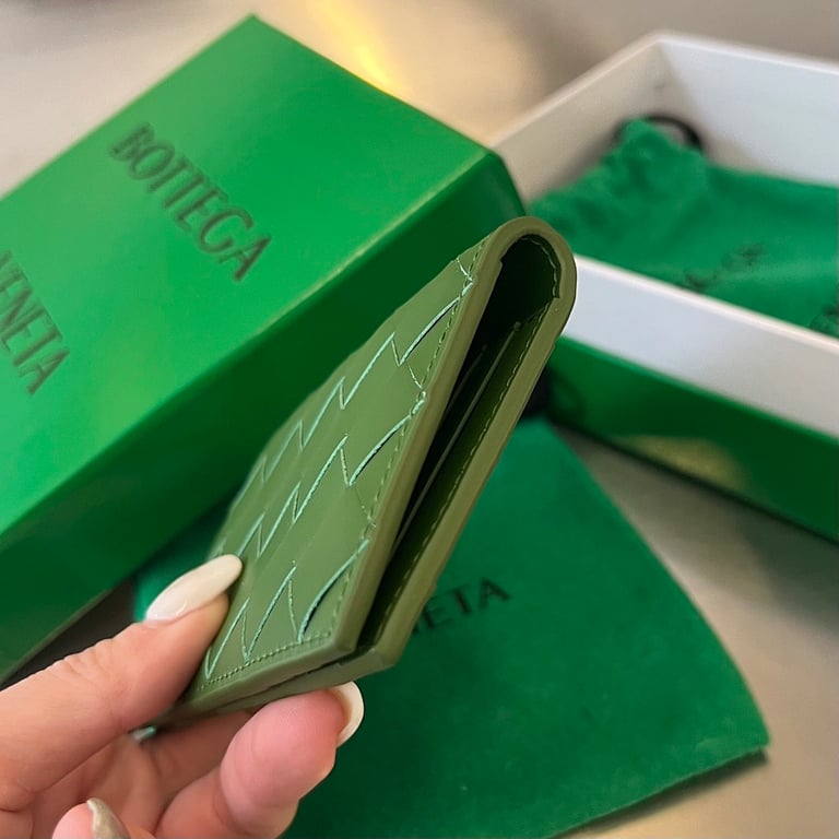 Bottega Veneta 592619 Intrecciato Card Holder Green - 8