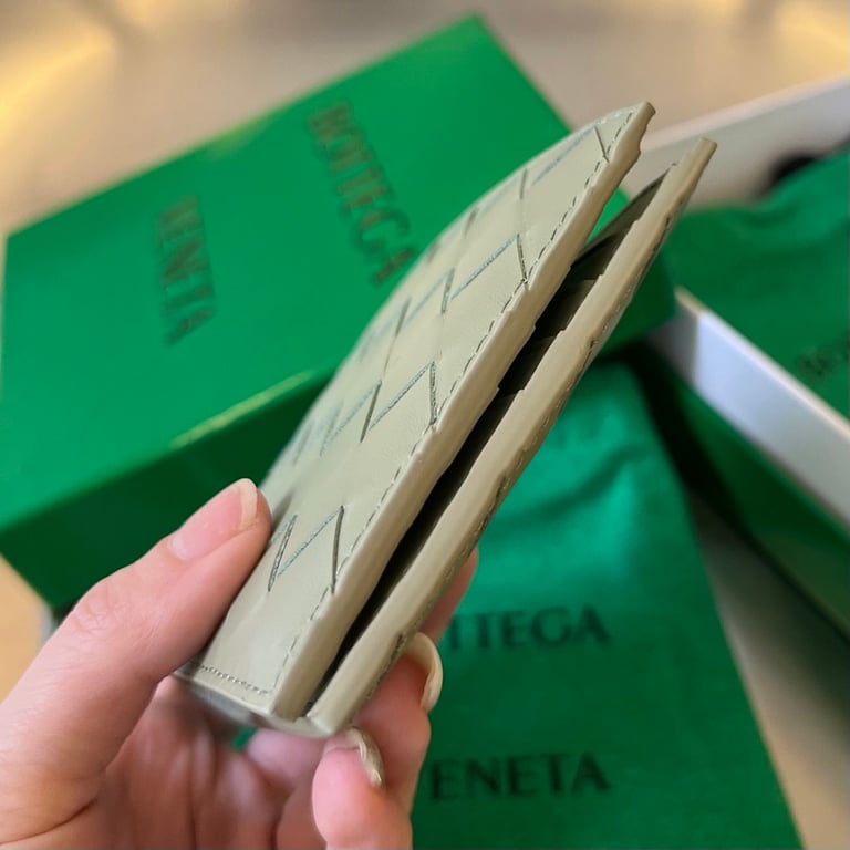 Bottega Veneta Bi-fold Wallet Travertine Green - 9