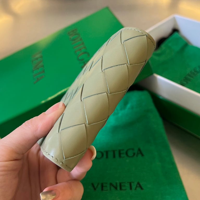 Bottega Veneta 605721 Intrecciato Bi-Fold Wallet Travertine/Parakeet - 7