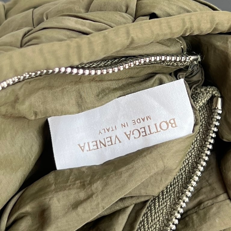 Bottega Veneta Rumple Nylon Crossbody Bag Khaki - 3