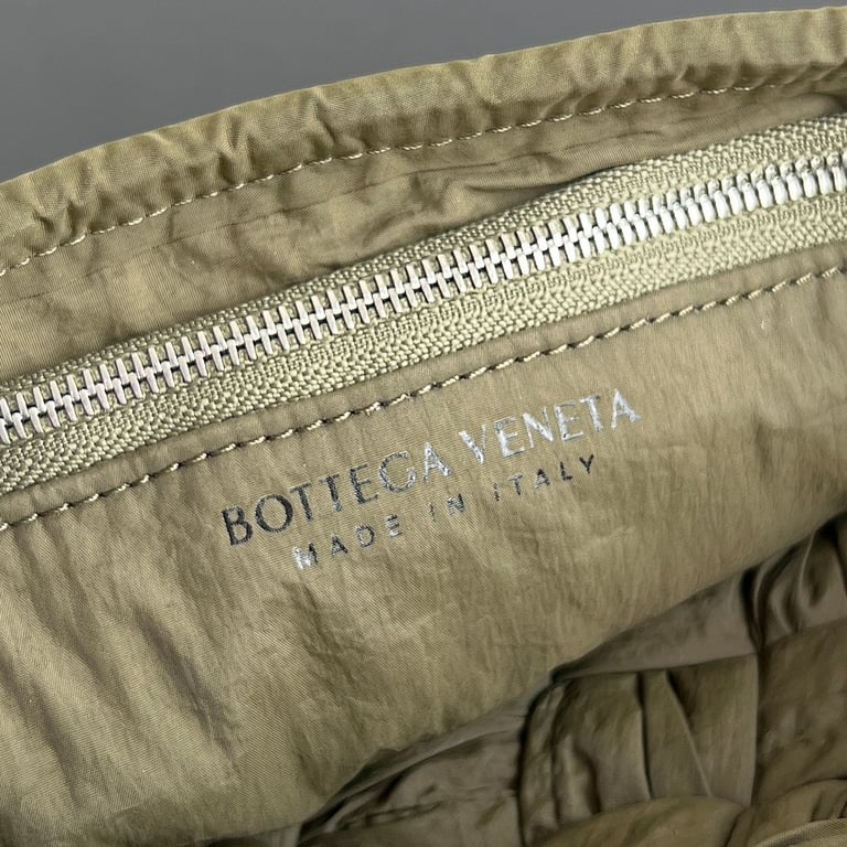 Bottega Veneta Rumple Nylon Crossbody Bag Khaki - 4