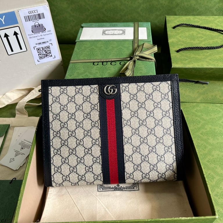 Gucci Ophidia GG Supreme Pouch Blue - 9