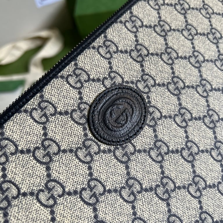 Gucci Interlocking G Pouch Blue GG Supreme - 6