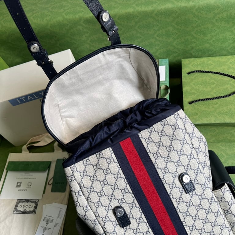 Gucci Ophidia GG Supreme Backpack Blue/Beige - 5