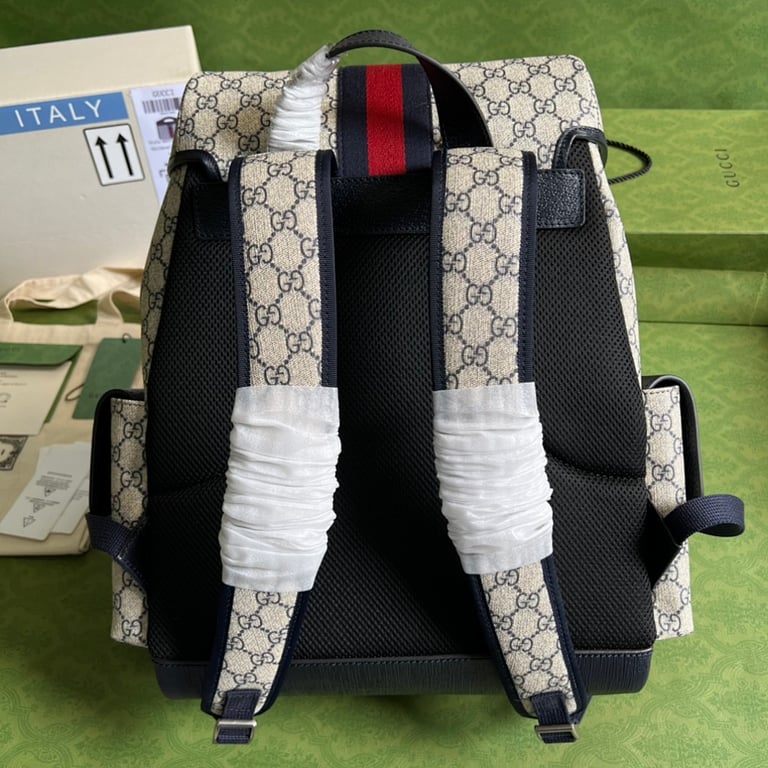 Gucci Ophidia GG Supreme Backpack Blue/Beige - 9