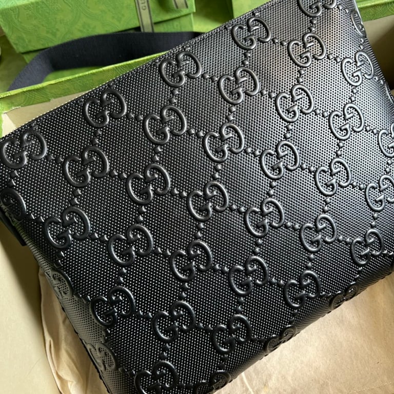 Gucci GG Embossed Leather Crossbody Bag 696009 - 6