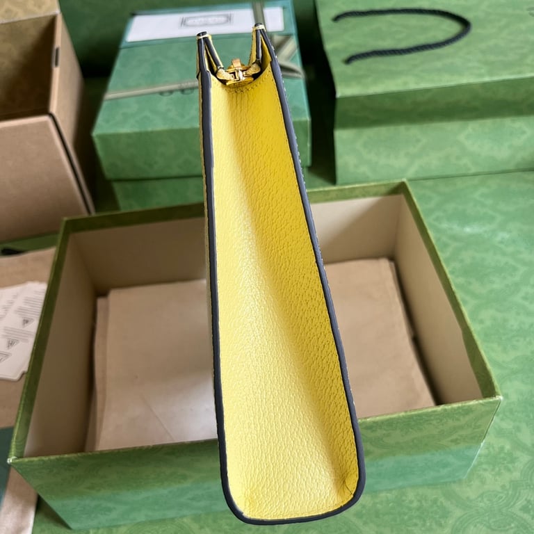 Gucci Ophidia Jumbo GG Pouch Beige Yellow - 7