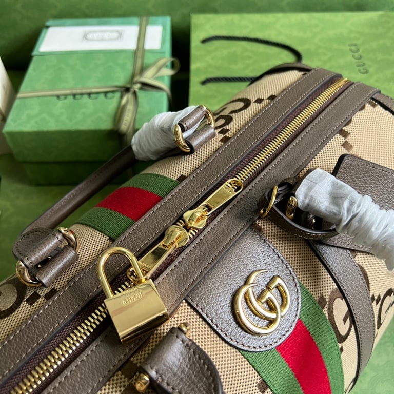 Gucci Jumbo GG Duffle Bag Brown - 4
