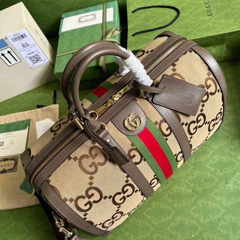 Gucci Jumbo GG Duffle Bag Brown - 5