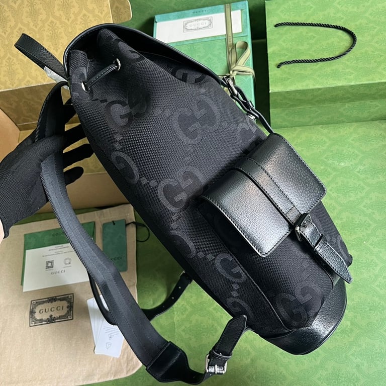 Gucci Jumbo GG Backpack Black - 7