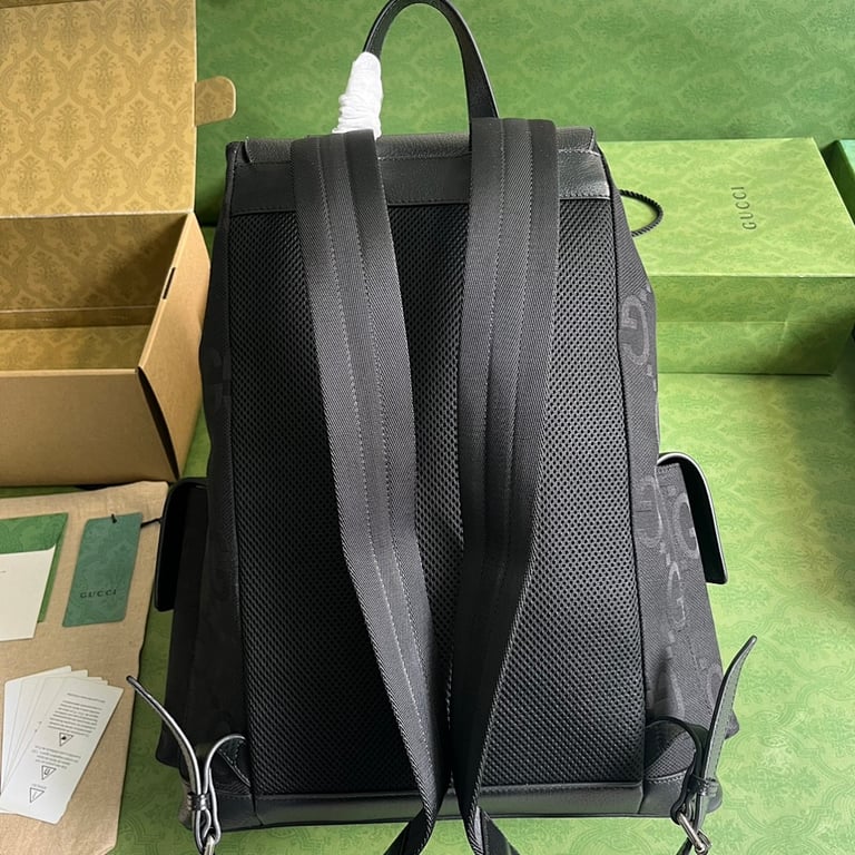 Gucci Jumbo GG Backpack Black - 9