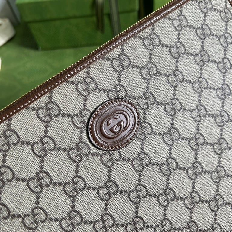 Gucci Interlocking G Pouch GG Supreme Brown - 7