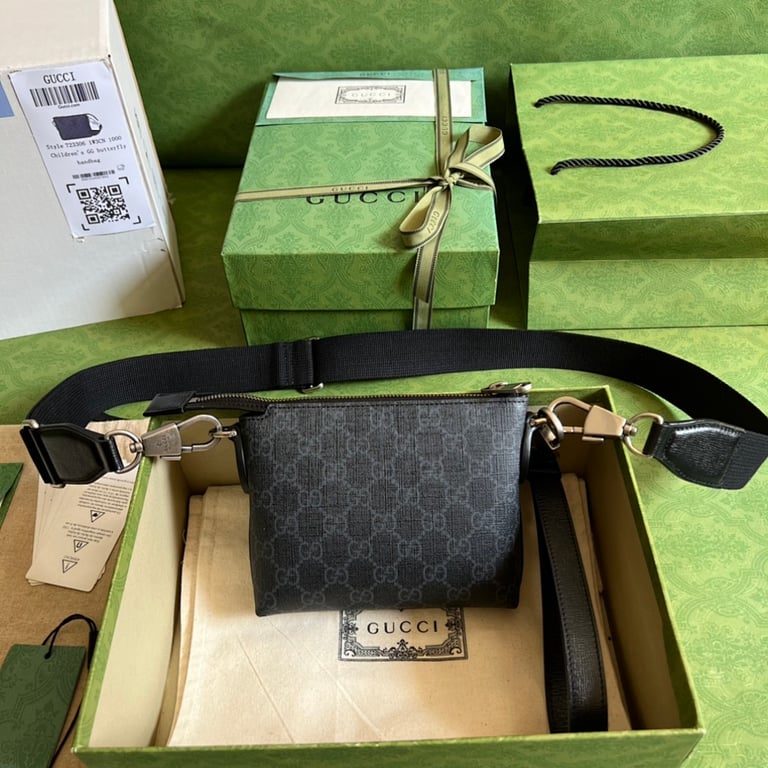 Gucci Interlocking G Messenger Bag Black 723306 - 9