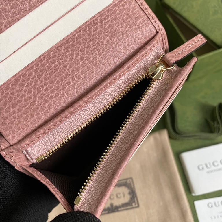 Gucci GG Marmont Card Case Wallet Pink - 2