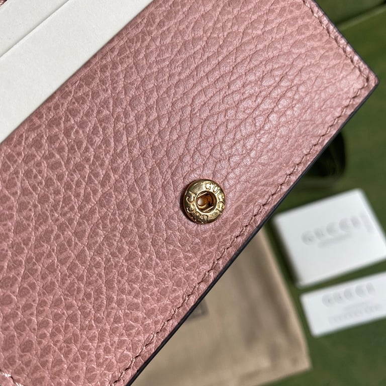 Gucci GG Marmont Card Case Wallet Pink - 4