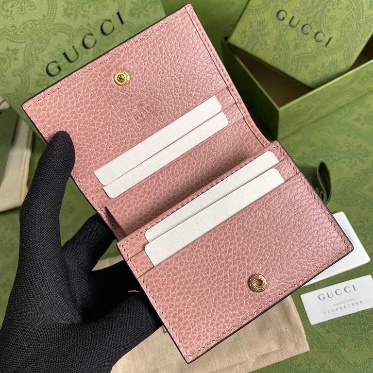 Gucci GG Marmont Card Case Wallet Pink - 5