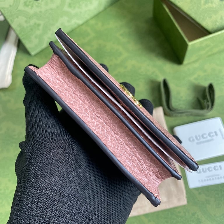 Gucci GG Marmont Card Case Wallet Pink - 8