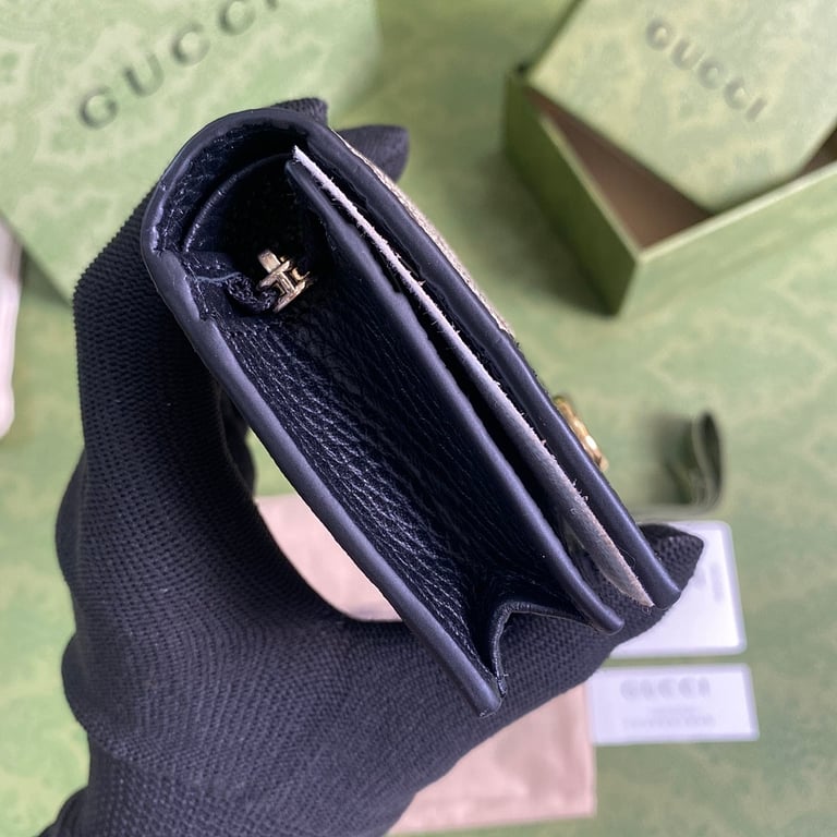 Gucci GG Marmont Card Case Wallet Black - 7