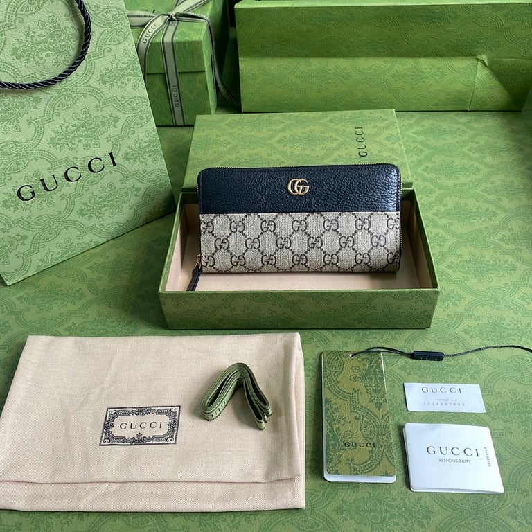 Gucci GG Marmont Zip Around Wallet Black - 2