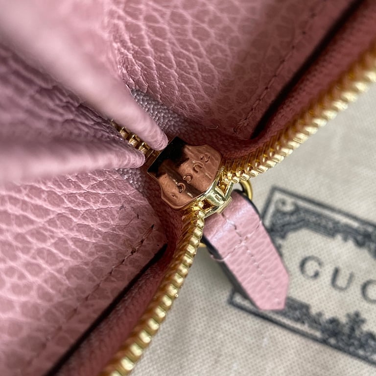 Gucci GG Marmont Zip Around Wallet Pink - 4