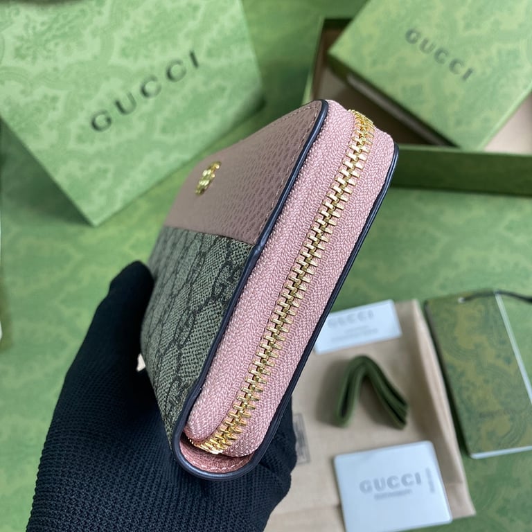 Gucci GG Marmont Zip Around Wallet Pink - 6