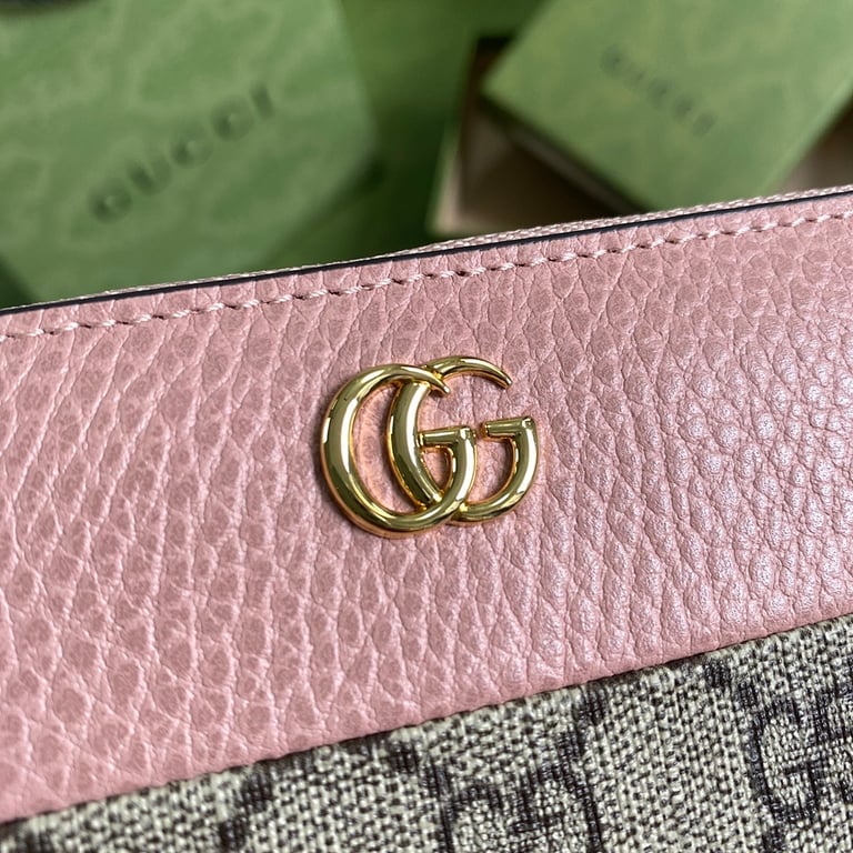 Gucci GG Marmont Zip Around Wallet Pink - 7
