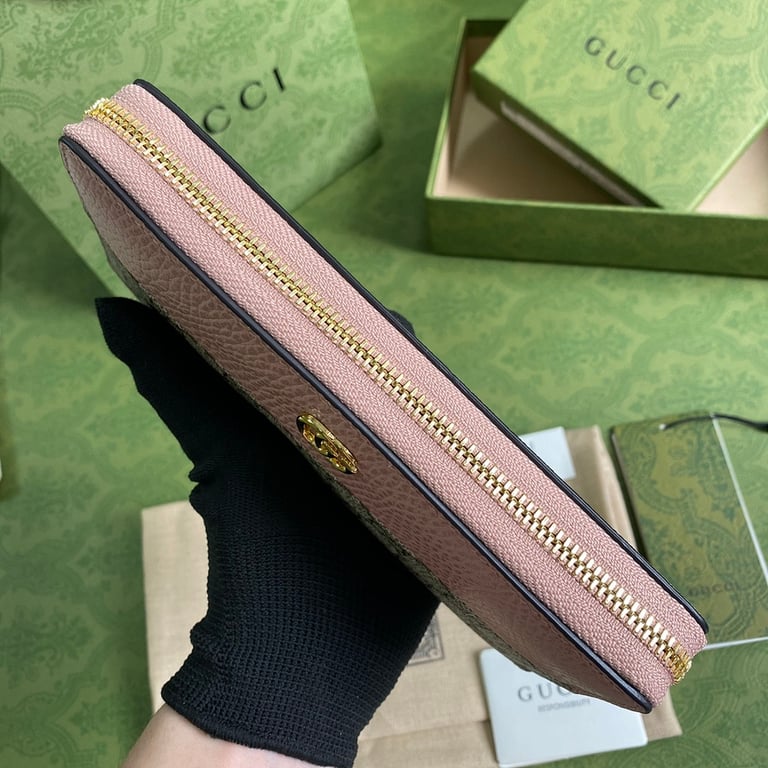 Gucci GG Marmont Zip Around Wallet Pink - 8