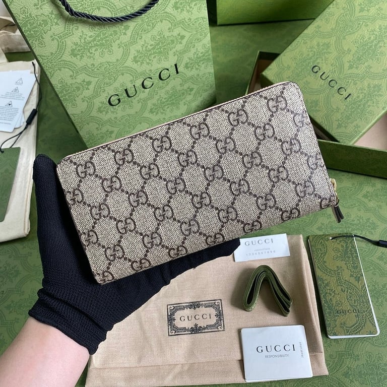 Gucci GG Marmont Zip Around Wallet Pink - 9