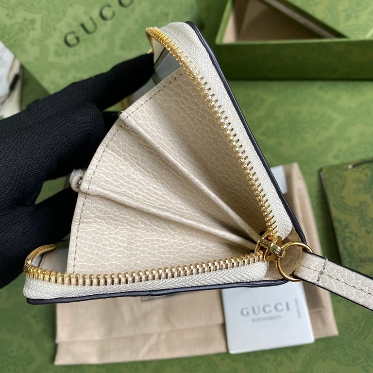 Gucci GG Marmont Zip Around Wallet White - 4