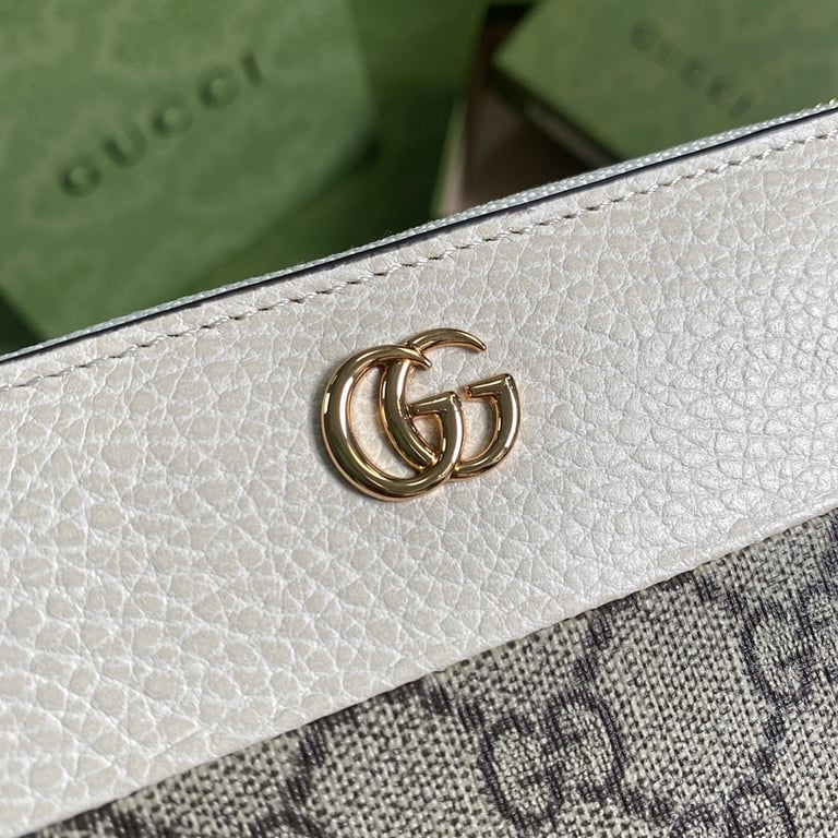 Gucci GG Marmont Zip Around Wallet White - 7