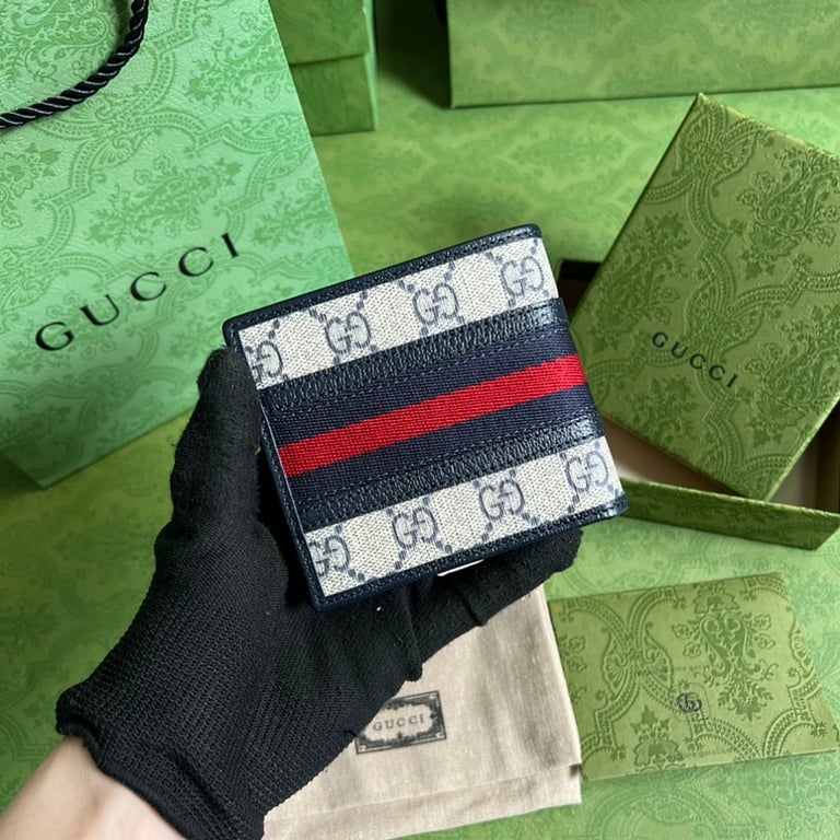 Gucci Ophidia GG Bifold Wallet Blue - 9