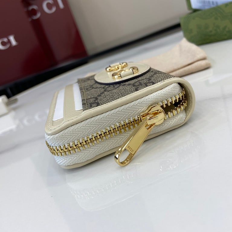 Gucci Horsebit 1955 Card Case Wallet White - 3