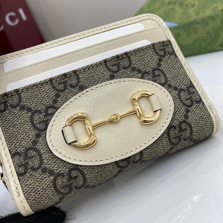 Gucci Horsebit 1955 Card Case Wallet White - 6