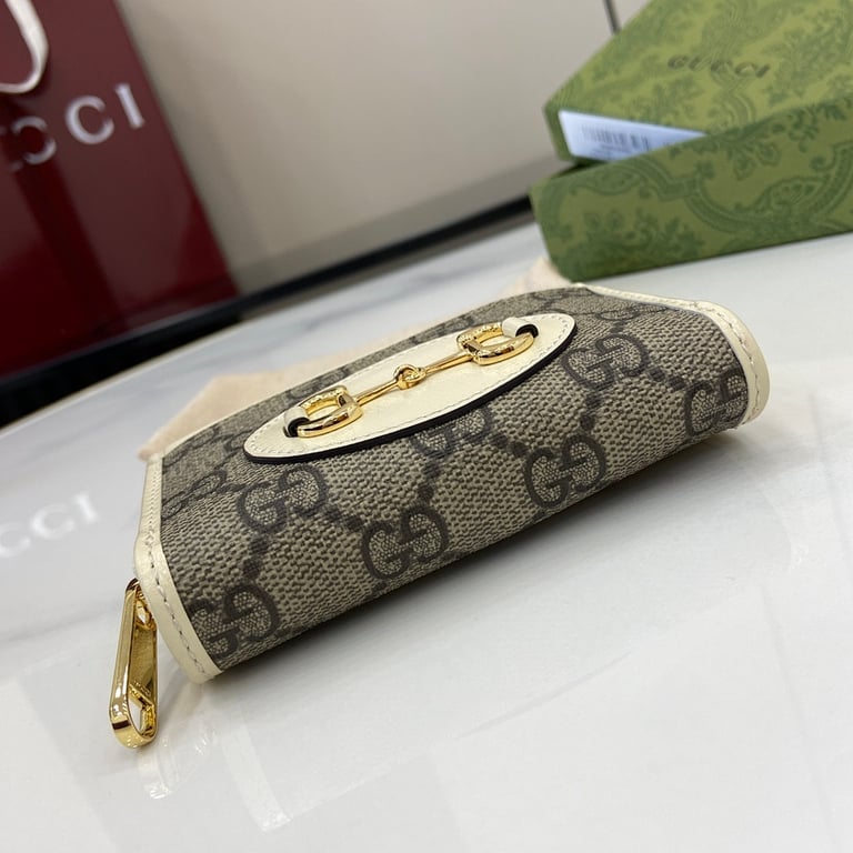 Gucci Horsebit 1955 Card Case Wallet White - 7