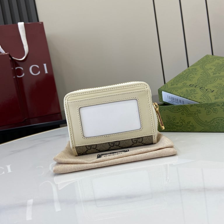 Gucci Horsebit 1955 Card Case Wallet White - 8