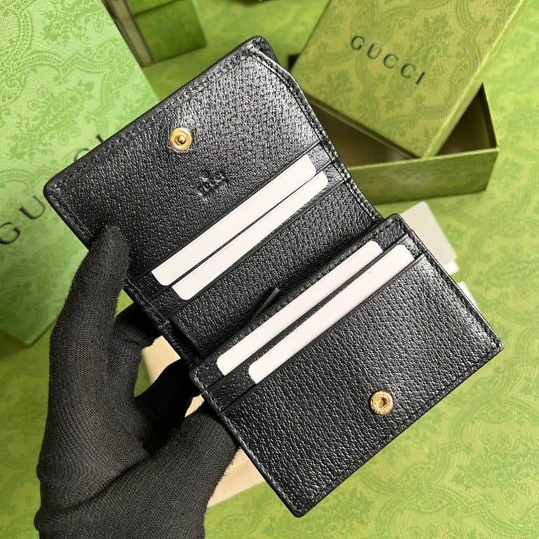 Gucci 1955 Horsebit Card Case Wallet GG Supreme Black - 4