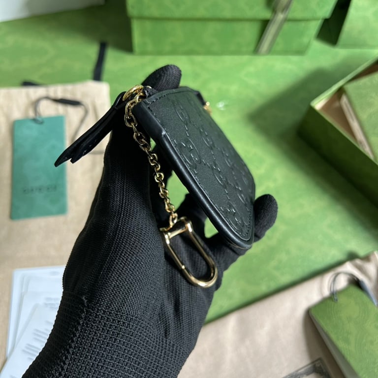 Gucci GG Signature Coin Purse Black 447964 - 4