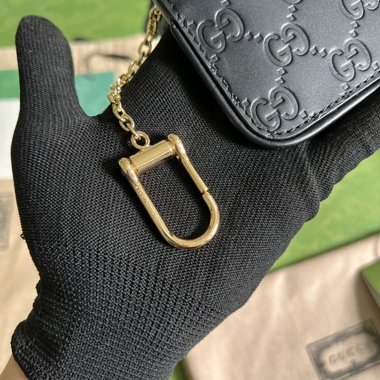 Gucci GG Signature Coin Purse Black 447964 - 6