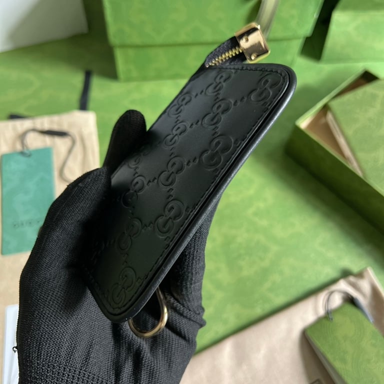 Gucci GG Signature Coin Purse Black 447964 - 8