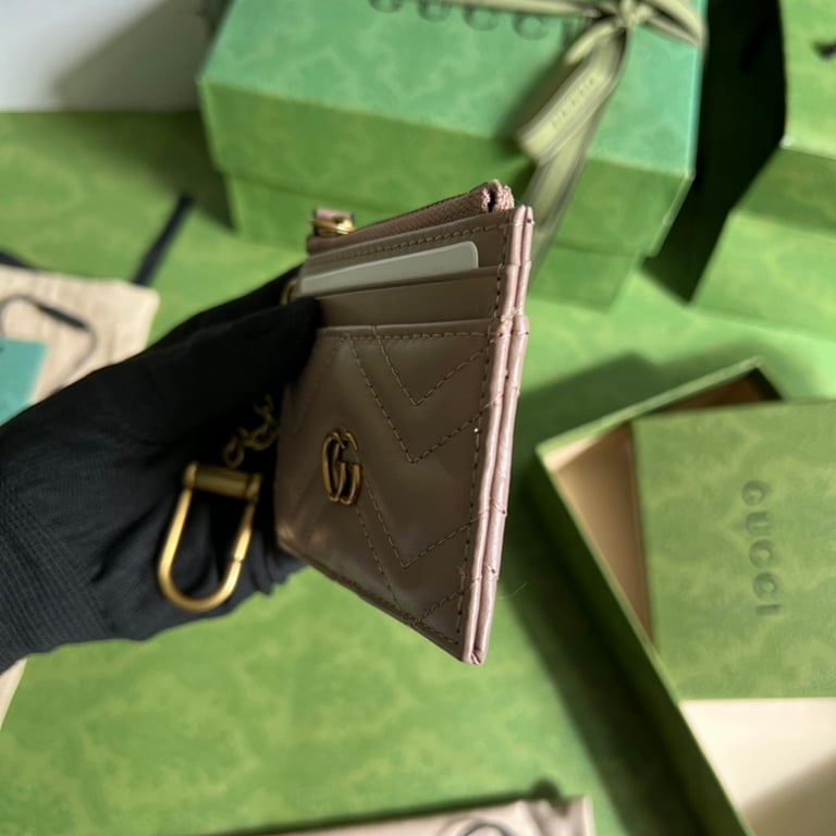 Gucci GG Marmont Card Case Beige 627064 - 4