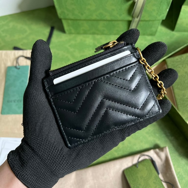 Gucci GG Marmont Card Case Coin Purse Black - 3
