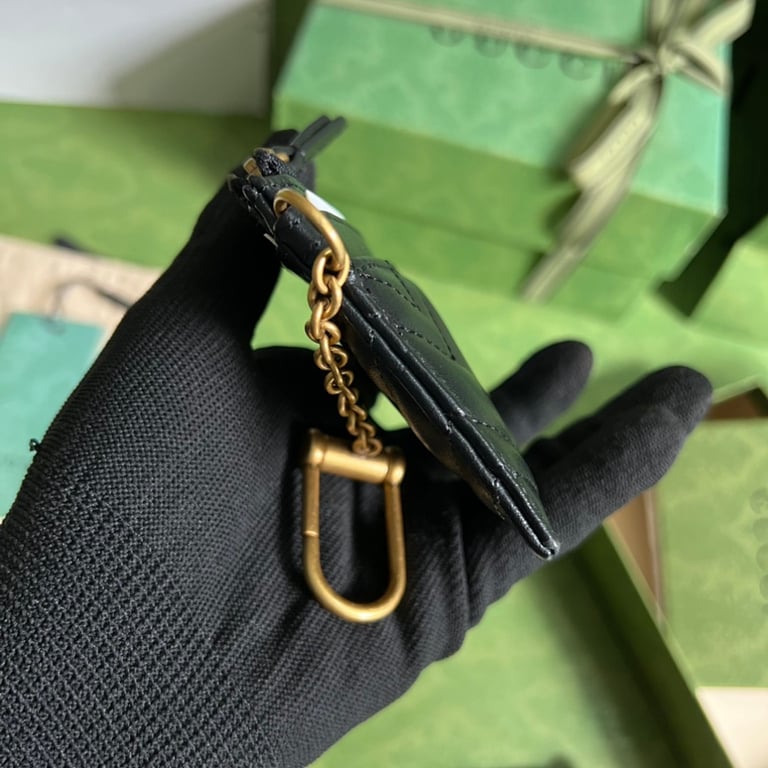 Gucci GG Marmont Card Case Coin Purse Black - 5