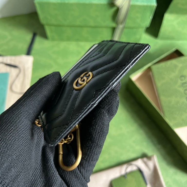 Gucci GG Marmont Card Case Coin Purse Black - 8