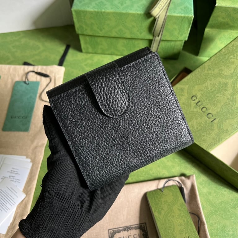 Gucci Interlocking G Leather Wallet Black - 9