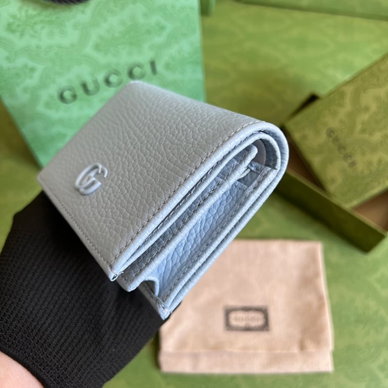 Gucci GG Marmont Card Case Wallet Light Blue - 5