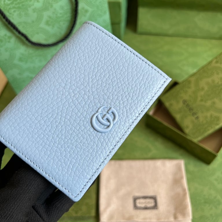 Gucci GG Marmont Card Case Wallet Light Blue - 6
