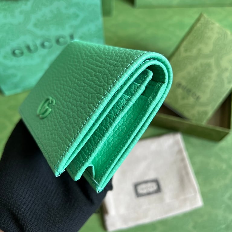 Gucci GG Marmont Card Case Wallet Light Green - 5