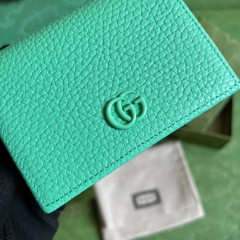 Gucci GG Marmont Card Case Wallet Light Green - 6